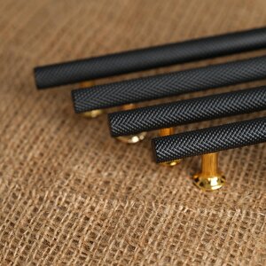 Mobilya Dolap Kulpu Mutfak Çekmece Kulpu Rustik Siyah Gold 128 Mm 128 mm