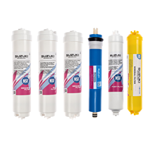 12 İnç Kapalı Kasa Su Arıtma Cihazı Tam Set (6 Filtre) Mineral Filtre İlaveli