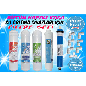 Kapalı Kasa Su Arıtma Cihazları İçin Filtre Bakım Seti