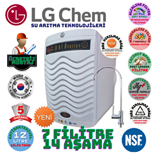 Lg Chem Gold Plus Ücretsi̇z Montaj Beyaz Renk 14 Aşama 7 Fi̇li̇tre 12 Li̇tre Su Aritma Ci̇hazi