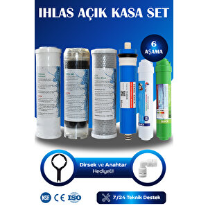 İhlas Cebilon Su Arıtma Cihazı Uyumlu Alkalin 6 Aşamalı 80 Gpd Domestic Membranlı Filtre Bakım Seti