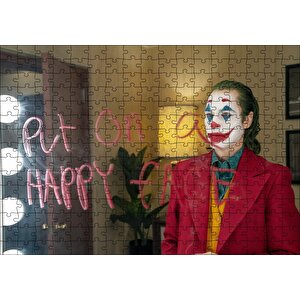 Mutlu Bir Yüz Takın Ayna Yazısı Joker Puzzle Yapboz Mdf Ahşap 255 Parça