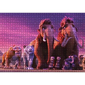 Cakapuzzle  Buz Devri Manny Sid Ve Diego Görseli Puzzle Yapboz Mdf Ahşap