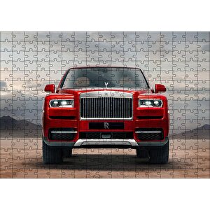 Rollsroyce Cullinan Kırmızı Cephe Görseli Puzzle Yapboz Mdf Ahşap 255 Parça