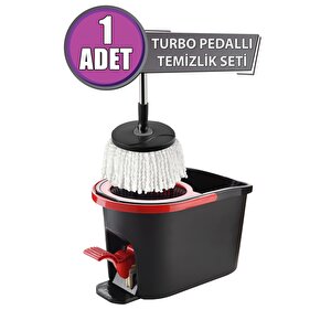 Ultra Güçlü Pedallı Döner Başlıklı Mop Temizlik Seti 16 Litre