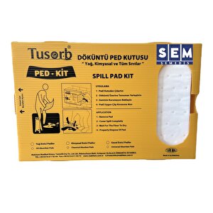 Semedis Döküntü Ped Kutusu Ped-kit 3 Lü Set 40x25 Cm