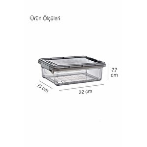 6 Adet Kilitli Orta Boy Erzak Saklama Kabı Buzdolabı Düzenleyici 1,5 Lt.-derin Dondurucu
