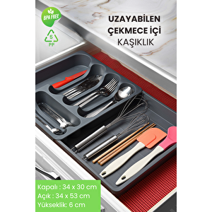 Uzayabilen Ayarlanabilir Pratik Çekmece Içi Kayar Kaşıklık