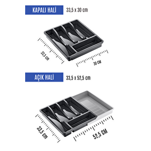 Uzayabilen Ayarlanabilir Pratik Çekmece Içi Kayar Kaşıklık