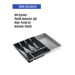 Uzayabilen Ayarlanabilir Pratik Çekmece Içi Kayar Kaşıklık