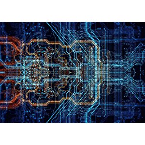 Anakart Üzerinde Veriyolları Puzzle Yapboz Mdf Ahşap 1000 Parça