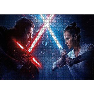 Starwars Rey Vs Kylo Ren Puzzle Yapboz Mdf Ahşap 1000 Parça