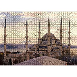 Sultan Ahmet Cami Görseli Puzzle Yapboz Mdf Ahşap 1000 Parça