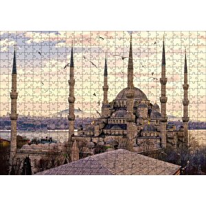 Sultan Ahmet Cami Görseli Puzzle Yapboz Mdf Ahşap 500 Parça