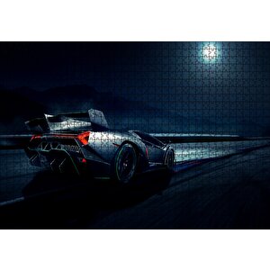 Lamborghini Veneno Arkadan Görünüş Puzzle Yapboz Mdf Ahşap 1000 Parça