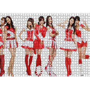 Kırmızılı Girls Generation Kızlar Puzzle Yapboz Mdf Ahşap 1000 Parça