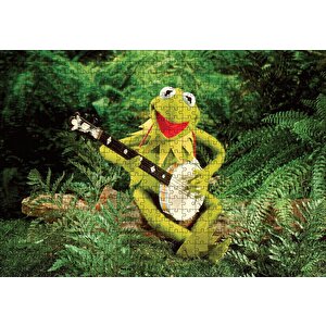 The Muppets Kurbağa Kermit Ve Enstrümanı Puzzle Yapboz Mdf Ahşap 500 Parça