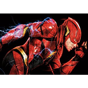 The Flash Ezra Miller Electricity Puzzle Yapboz Mdf Ahşap 255 Parça