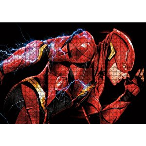 The Flash Ezra Miller Electricity Puzzle Yapboz Mdf Ahşap 1000 Parça