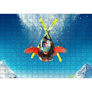 Cakapuzzle Uçan Kayakçı Spor Puzzle Yapboz Mdf Ahşap