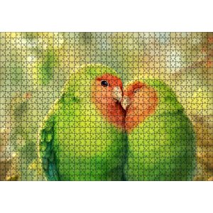 Sevda Kuşları Puzzle Yapboz Mdf Ahşap 1000 Parça