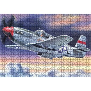Ikinci Dünya Savaşı Saldırı Uçağı Ve Bulutlu Gökler Puzzle Yapboz Mdf Ahşap 1000 Parça