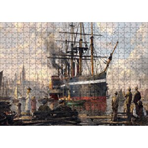 Anno 1800 Görseli Puzzle Yapboz Mdf Ahşap 500 Parça