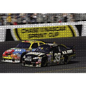 Nascar Yarış Otomobili Puzzle Yapboz Mdf Ahşap 1000 Parça