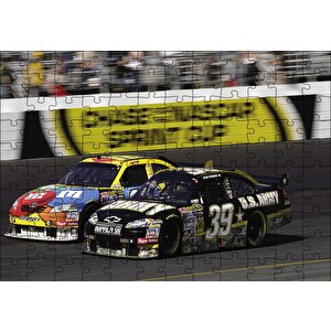 Nascar Yarış Otomobili Puzzle Yapboz Mdf Ahşap 120 Parça