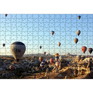 Cakapuzzle  Gündoğumunda Kapadokyada Balonlar Puzzle Yapboz Mdf Ahşap