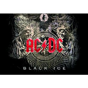 Acdc Black Ice Albüm Kapağı Puzzle Yapboz Mdf Ahşap 120 Parça