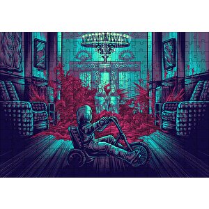 The Shining İkizler Ve Bisikletli Çocuk Puzzle Yapboz Mdf Ahşap 255 Parça