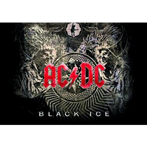 Acdc Black Ice Albüm Kapağı Puzzle Yapboz Mdf Ahşap 255 Parça