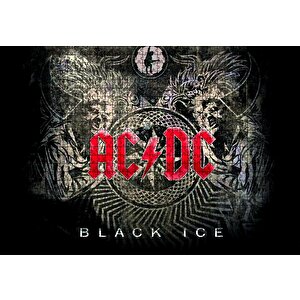 Acdc Black Ice Albüm Kapağı Puzzle Yapboz Mdf Ahşap 1000 Parça