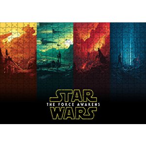 Star Wars Rey Finn Kylo Ren Han Solo Luke Skywalker Puzzle Yapboz Mdf Ahşap 500 Parça