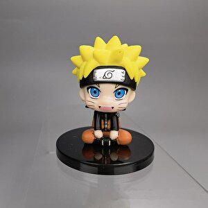 Anime Naruto Uzumaki Oturan Mini Figür Karakter Oyuncak 9cm