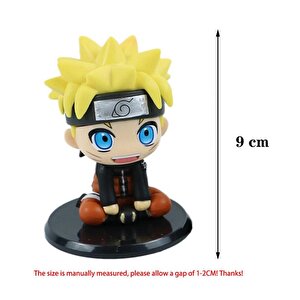Anime Naruto Uzumaki Oturan Mini Figür Karakter Oyuncak 9cm