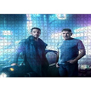 Blade Runner Ryan Gosling Harrison Ford Puzzle Yapboz Mdf Ahşap 500 Parça