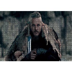 Viking Travis Fimmel Puzzle Yapboz Mdf Ahşap 1000 Parça