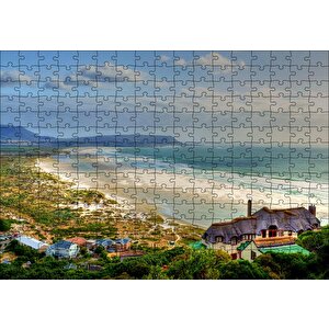 Atlantik Okyanusunda Sahil Kasabası Puzzle Yapboz Mdf Ahşap 255 Parça