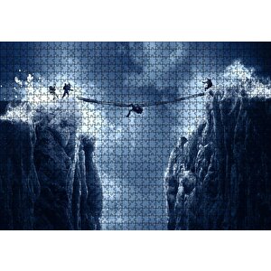 Everest Ölümcül Köprü Ve Dağcılar Puzzle Yapboz Mdf Ahşap 1000 Parça