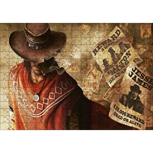 Batıdaki En Hızlı Kovboy Görseli Puzzle Yapboz Mdf Ahşap 255 Parça