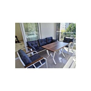 3 1 1 Masalı Dekoratif Bahçe Balkon Mutfak Takımı