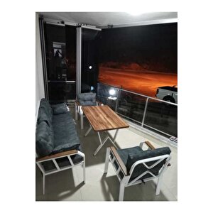 3 1 1 Masalı Dekoratif Bahçe Balkon Mutfak Takımı