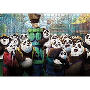 Kung Fu Panda Ailesi Puzzle Yapboz Mdf Ahşap 500 Parça