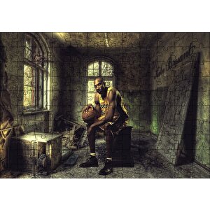 Kobe Bryant Geçmişten Puzzle Yapboz Mdf Ahşap 120 Parça