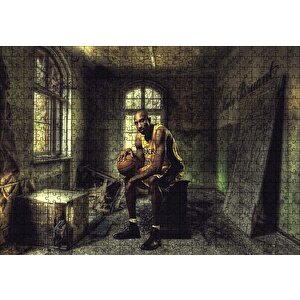 Kobe Bryant Geçmişten Puzzle Yapboz Mdf Ahşap 500 Parça