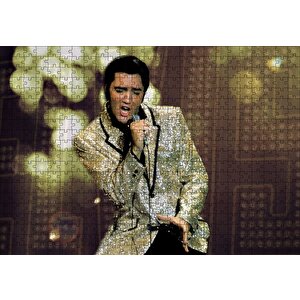 Elvis Presley Puzzle Yapboz Mdf Ahşap 500 Parça