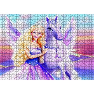 Barbie Ve Pegasus'un Büyüsü Görseli Puzzle Yapboz Mdf Ahşap 1000 Parça