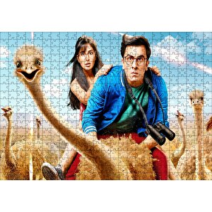 Devekuşları Adam Ve Kız Puzzle Yapboz Mdf Ahşap 500 Parça